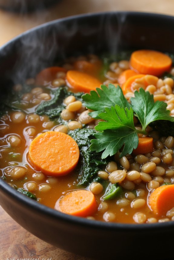 hearty nourishing lentil soup