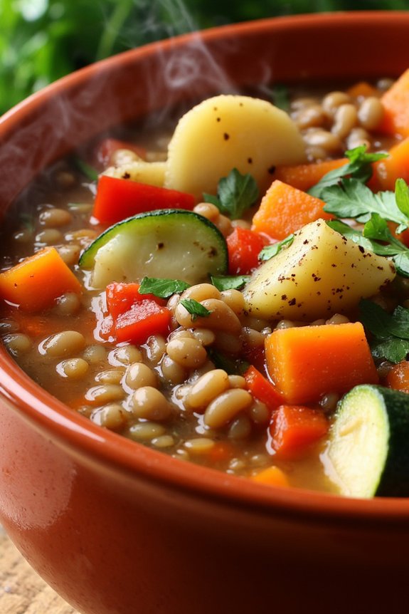 hearty nutritious lentil soup