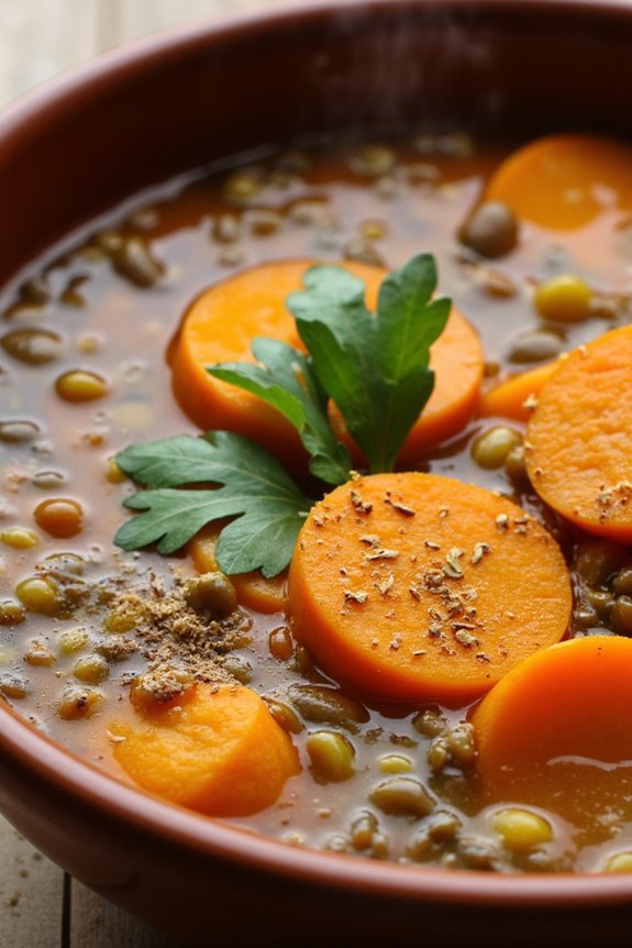 hearty nutritious lentil soup