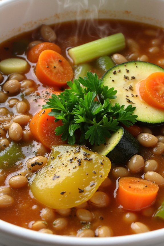 hearty nutritious lentil soup