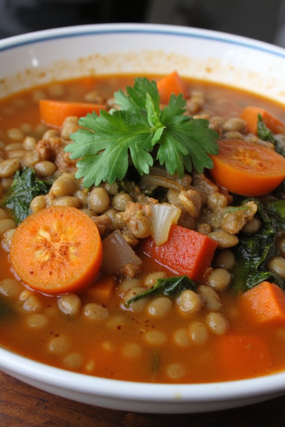 hearty nutritious lentil stew