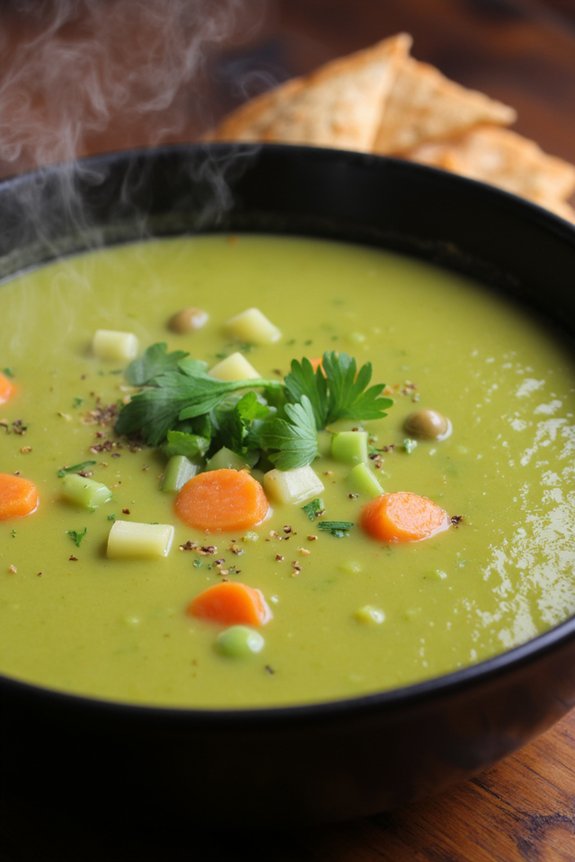hearty nutritious split pea soup