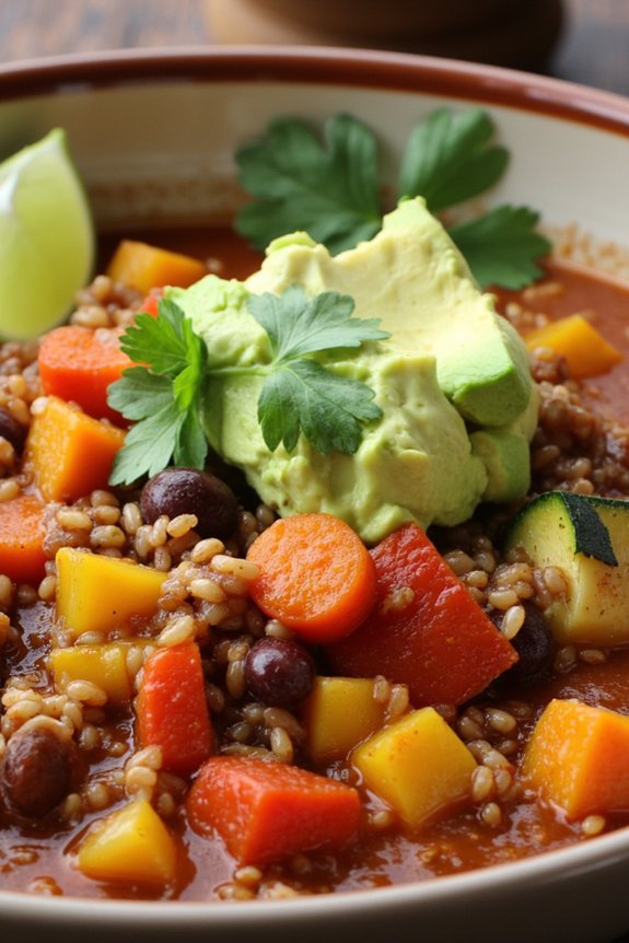 hearty nutritious vegetable chili
