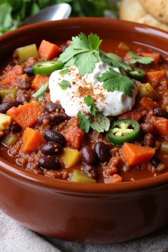 hearty nutritious vegetable chili