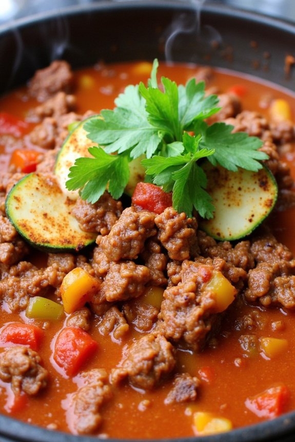 hearty paleo beef chili