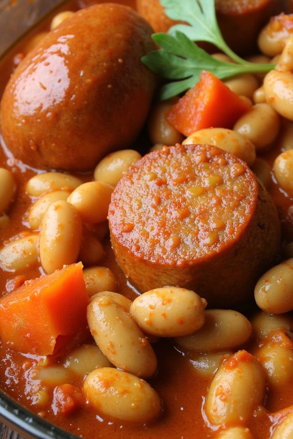 hearty sausage bean casserole