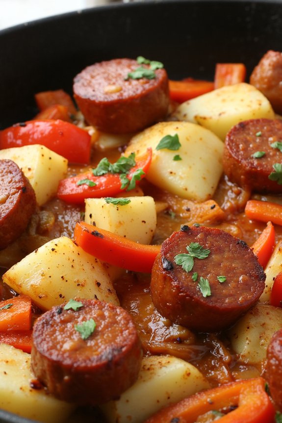 hearty sausage potato skillet