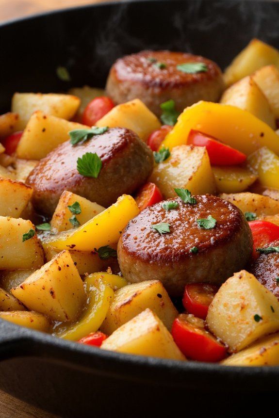 hearty sausage potato skillet