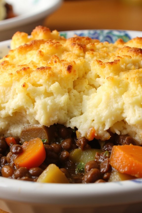hearty vegan lentil pie