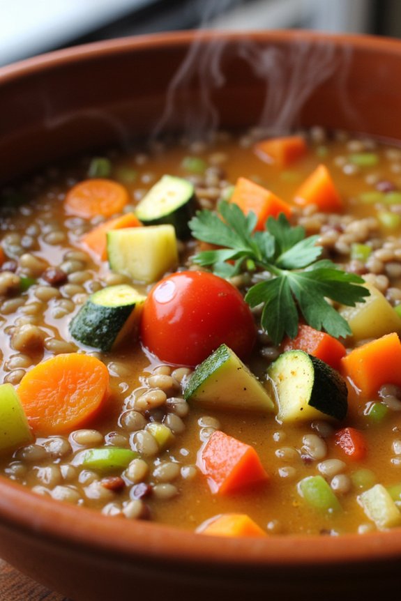 hearty vegan lentil soup