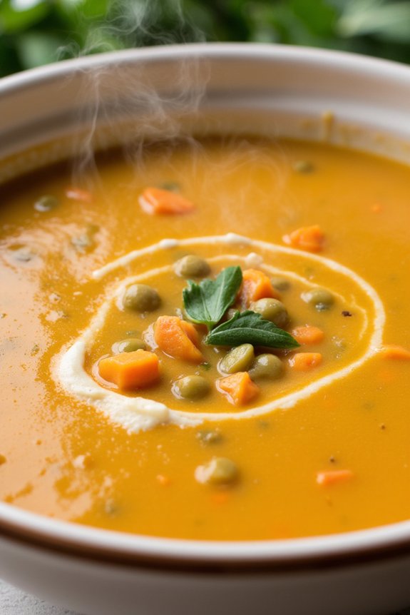 hearty vegan split pea soup
