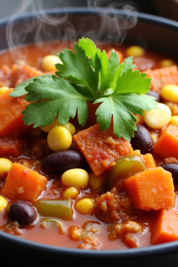 hearty vegetable bean chili