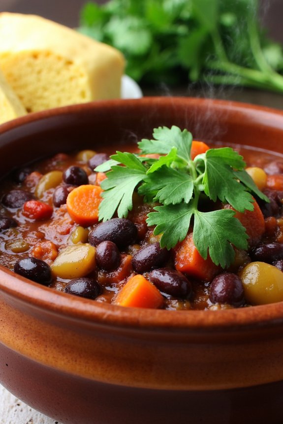 hearty vegetarian black bean chili