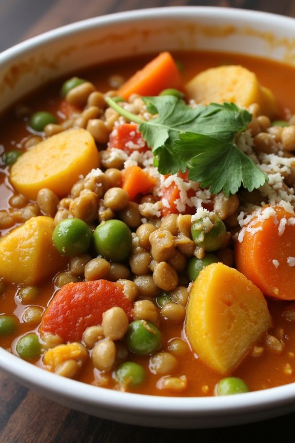 hearty vegetarian lentil curry
