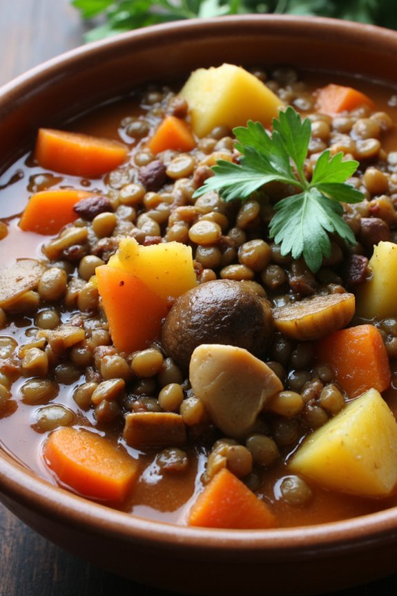 hearty vegetarian lentil stew
