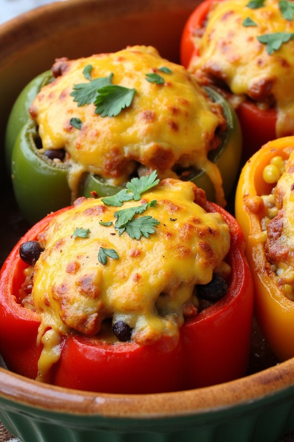 hearty vegetarian stuffed peppers