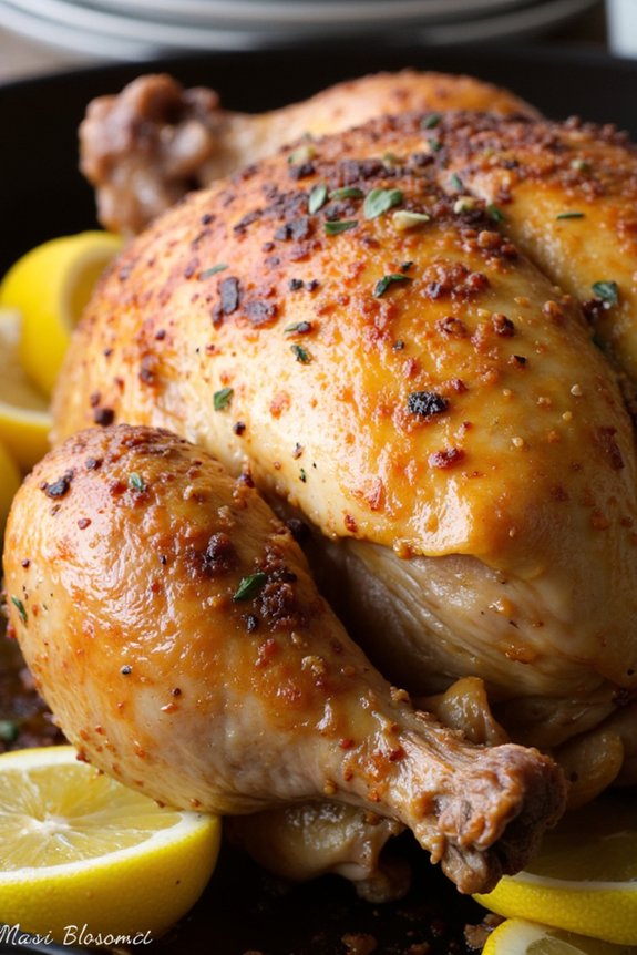 herb infused roasted lemon chicken