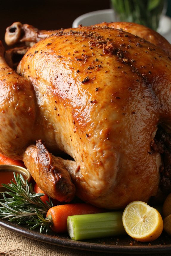 herb infused turkey with gravy