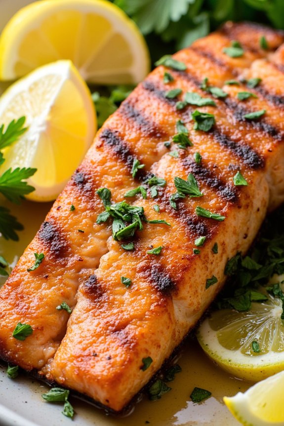 herb marinated grilled salmon recipe