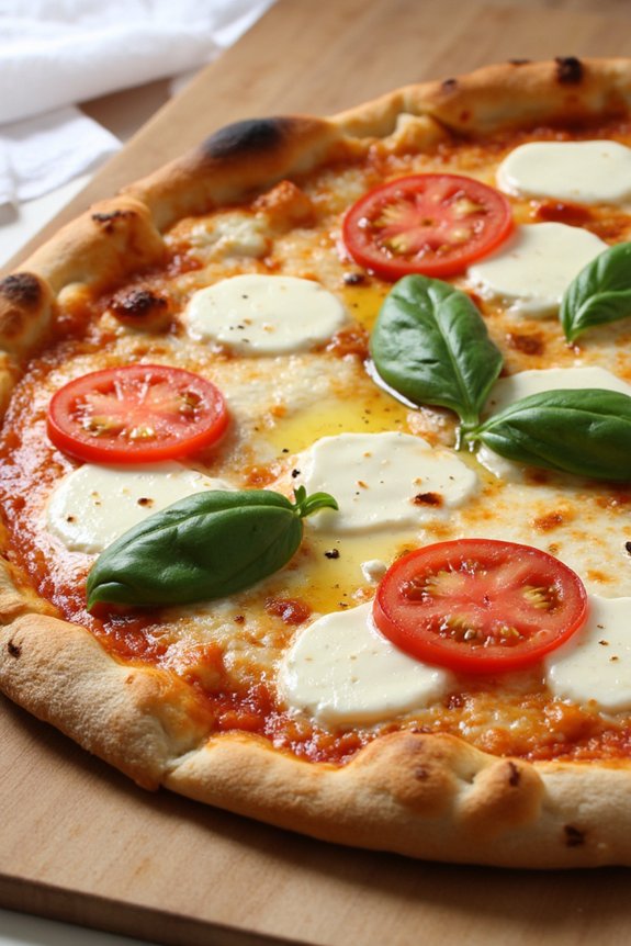 homemade classic margherita pizza