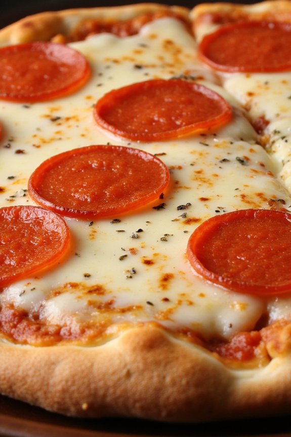 homemade pepperoni delight pizza