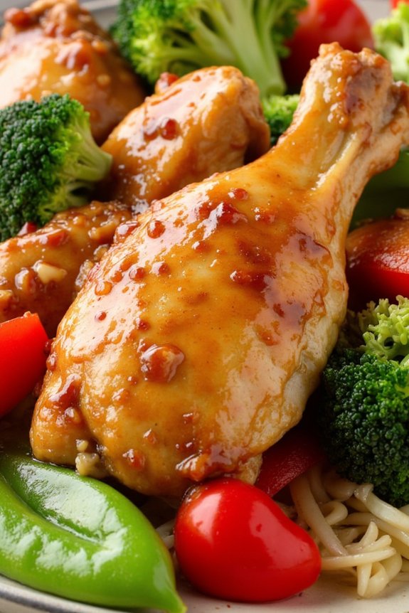 honey garlic chicken stir fry