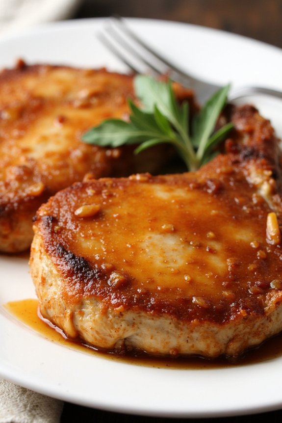 honey garlic pork chops