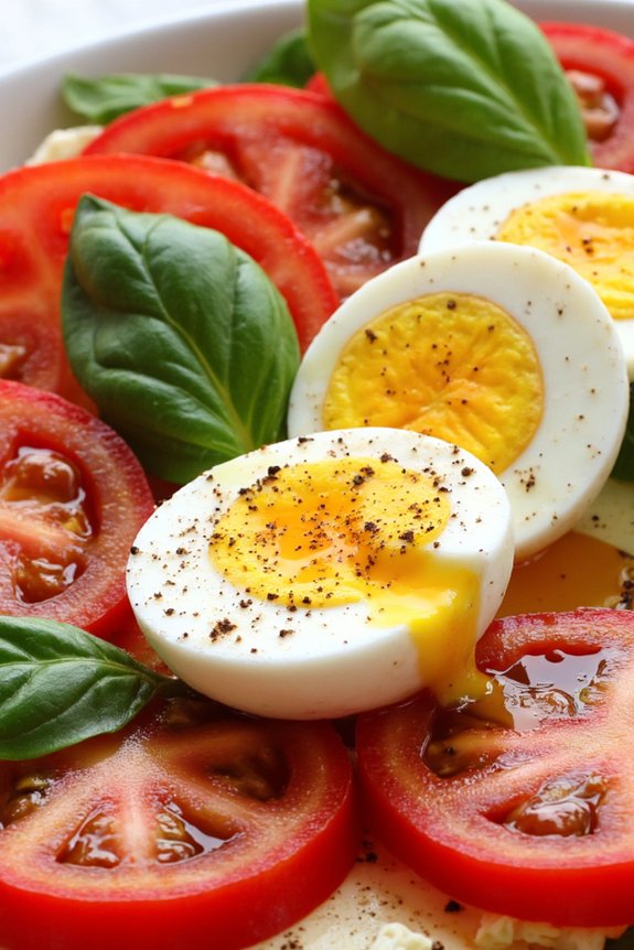 italian egg caprese salad