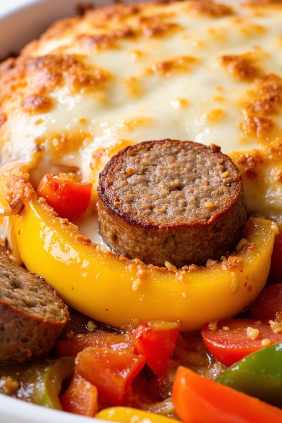 italian sausage pepper casserole
