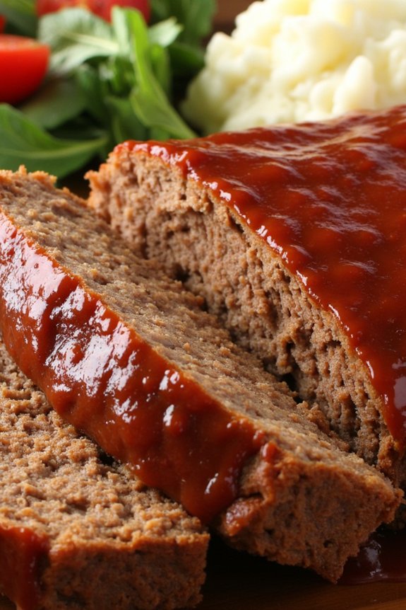 juicy meatloaf with glaze