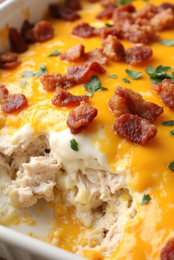 keto friendly cheesy chicken casserole