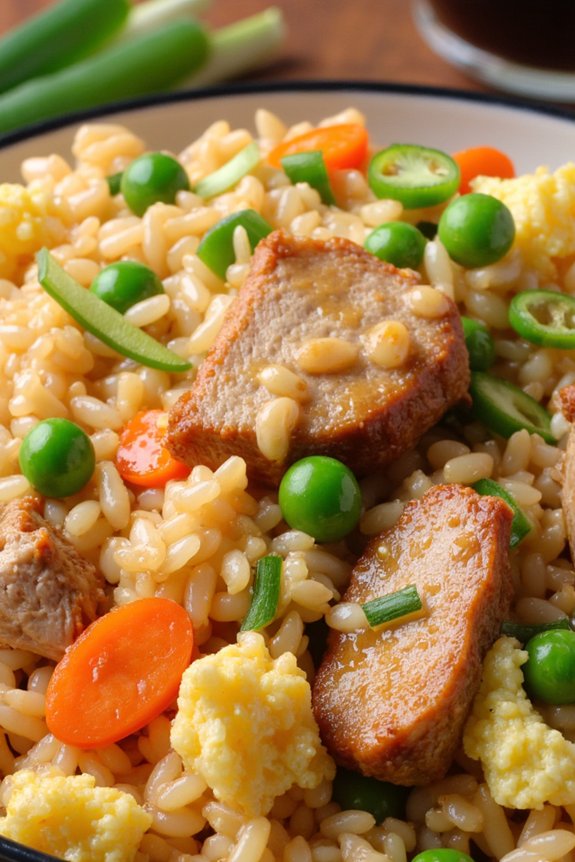 leftover pork fried rice