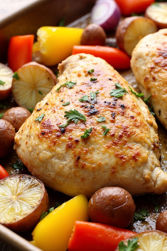 lemon garlic chicken dinner
