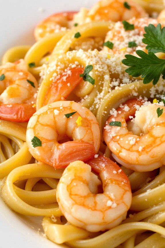 lemon garlic shrimp pasta