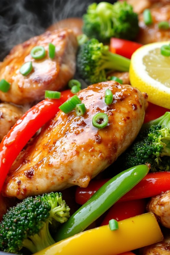 lemon ginger chicken stir fry