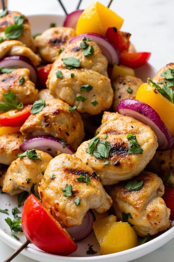 lemon herb chicken skewers