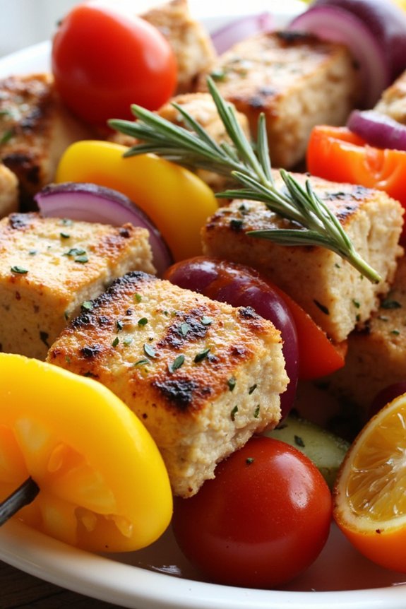 lemon herb chicken skewers