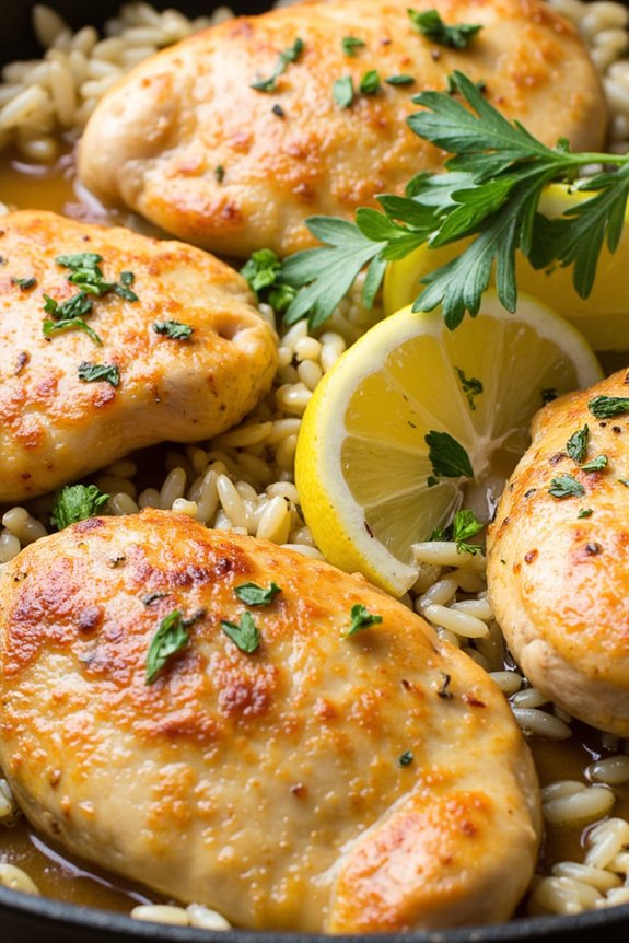 lemon herb chicken skillet