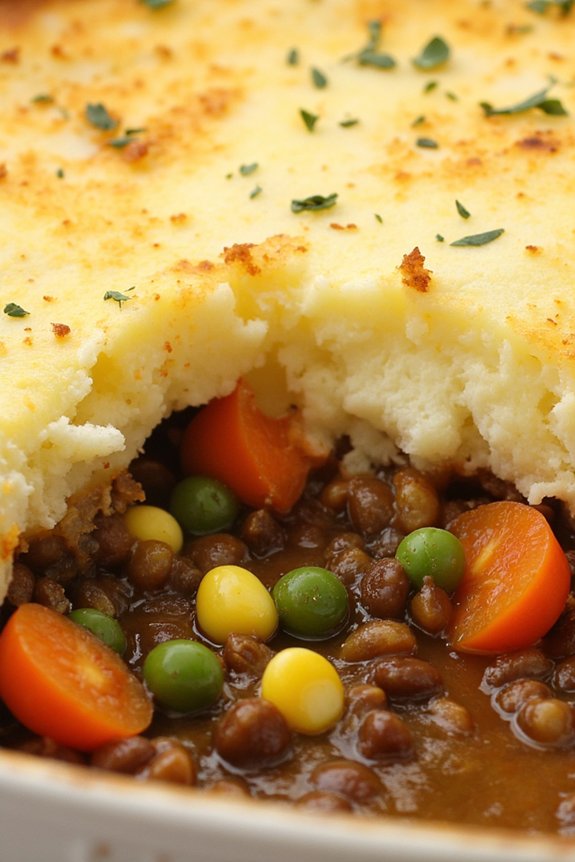 lentil vegetable comfort pie