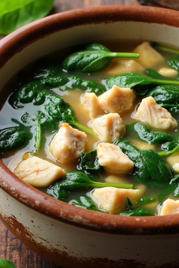 light nutritious chicken soup