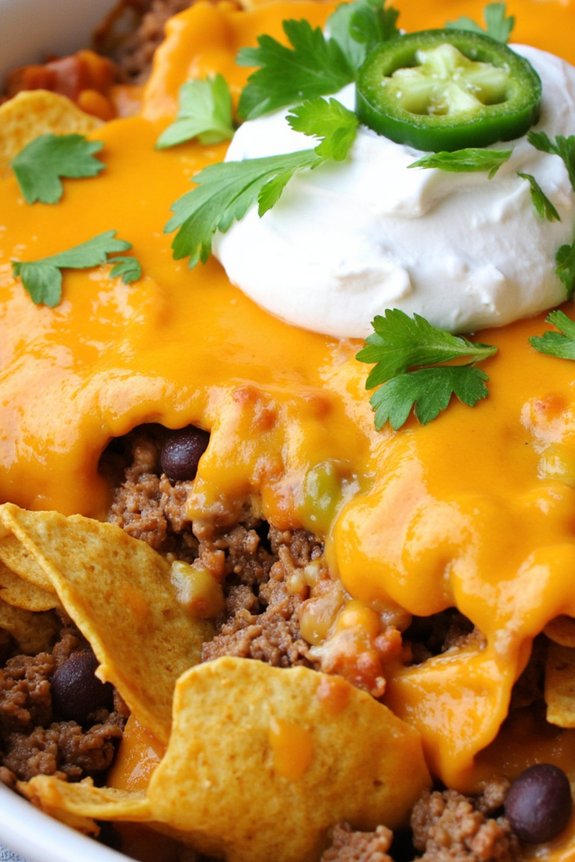 loaded nacho beef casserole