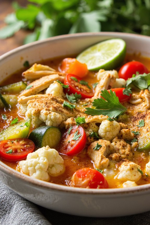 low carb mexican chicken soup