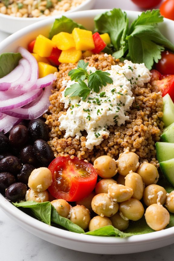 mediterranean chickpea burrito bowl