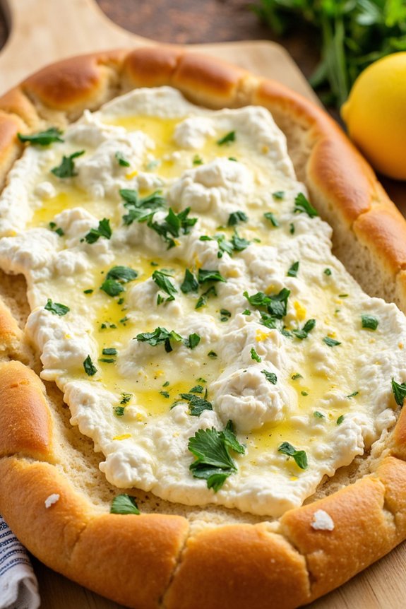 mediterranean garlic feta bread
