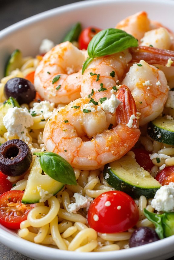 mediterranean shrimp orzo delight