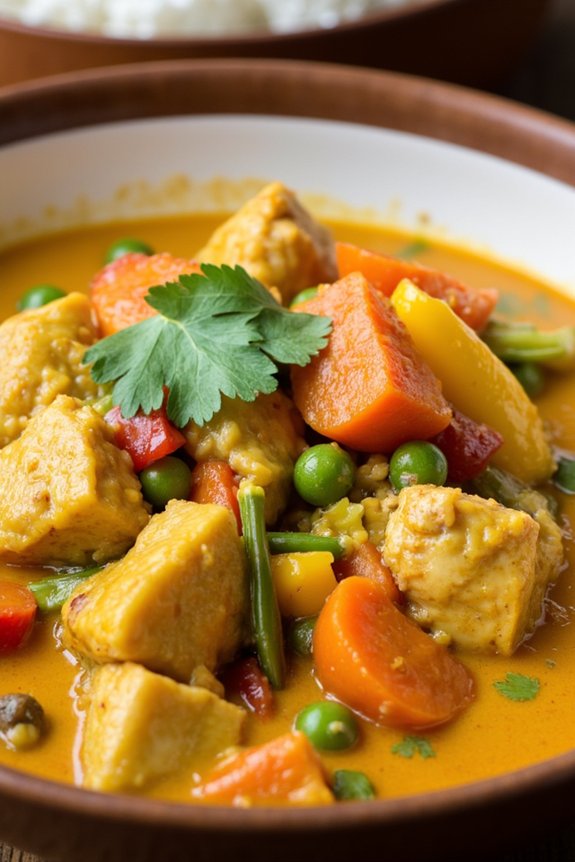 mild chicken vegetable curry recipe