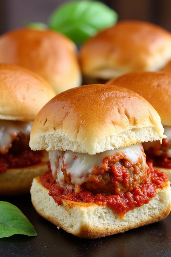 mini sliders with meatballs