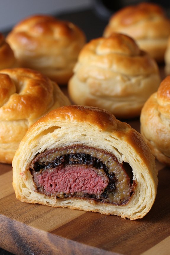 miniature beef pastry bites