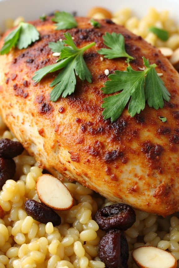 moroccan spiced chicken and couscous