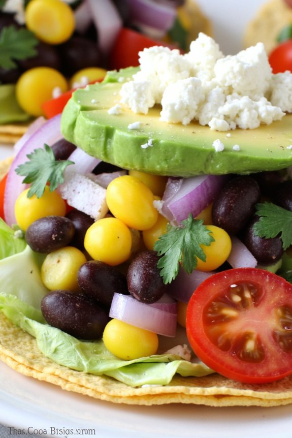 no bake black bean tostadas